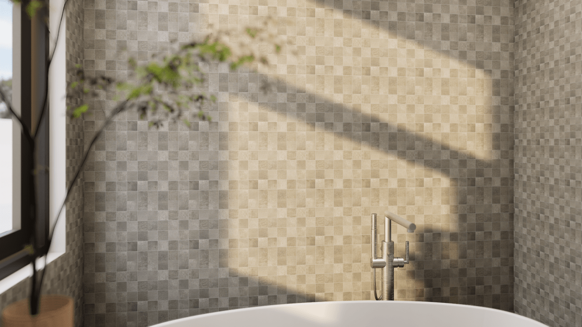 2 X 2 In Ceraforge Titanium Matte Color Body Porcelain Mosaic - BUILDMYPLACE