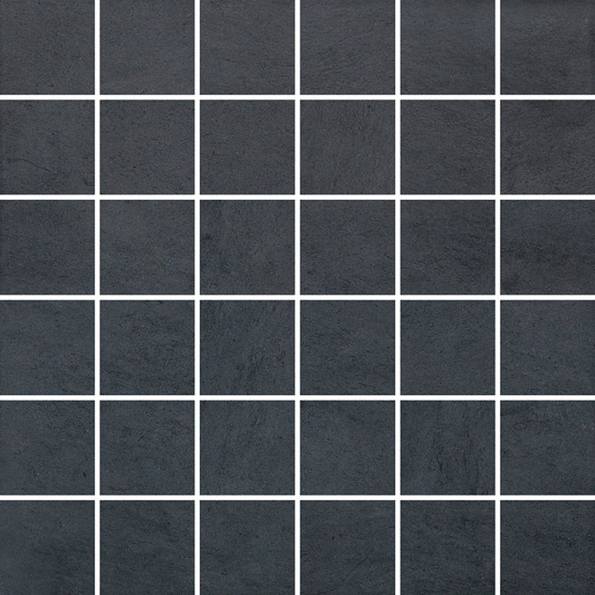 2 X 2 In Cinq Black Matte Glazed Ceramic Mosaic - BUILDMYPLACE