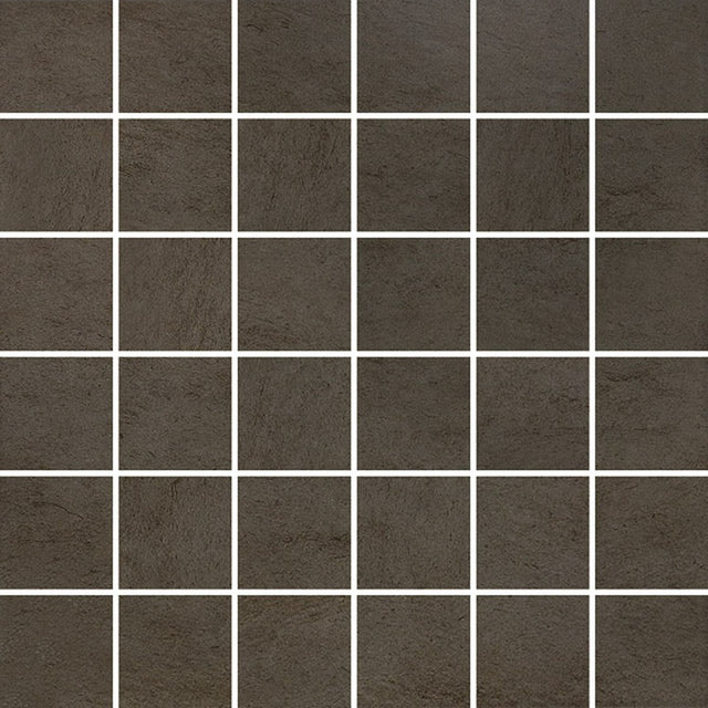 2 X 2 In Cinq Brown Matte Glazed Ceramic Mosaic - BUILDMYPLACE