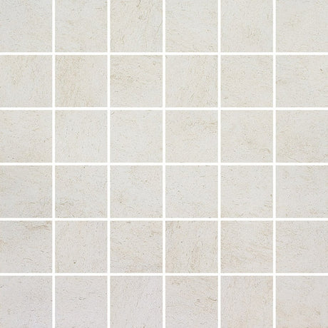 2 X 2 In Cinq Cream Matte Glazed Ceramic Mosaic - BUILDMYPLACE