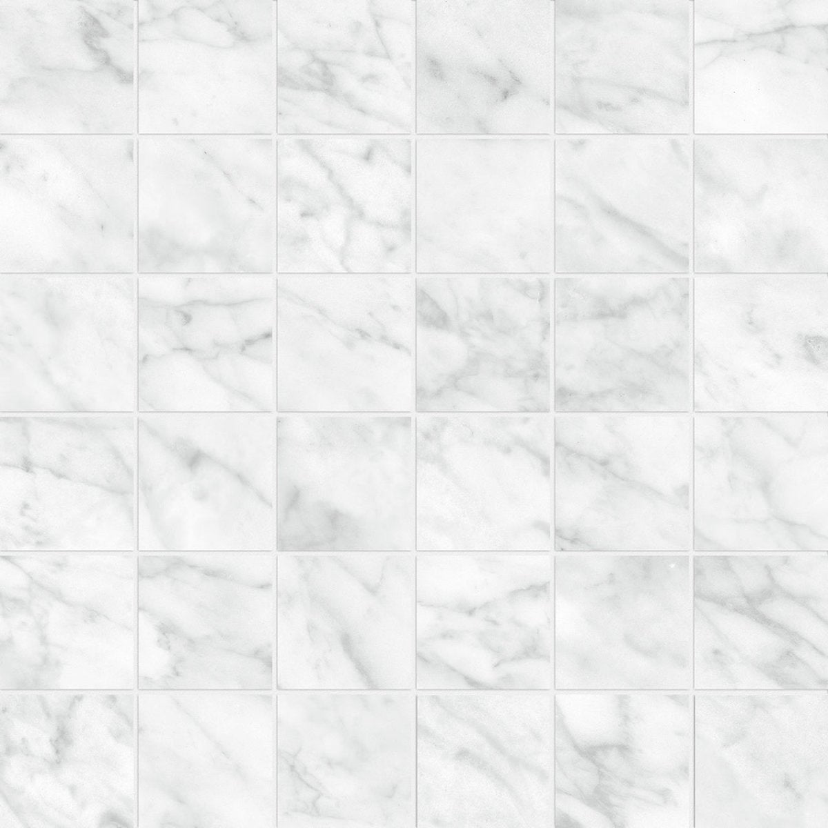 2 X 2 In La Marca Carrara Honed Glazed Porcelain Mosaic - BUILDMYPLACE