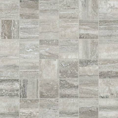 2 X 2 In La Marca Travertino Instrata Honed Glazed Porcelain Mosaic