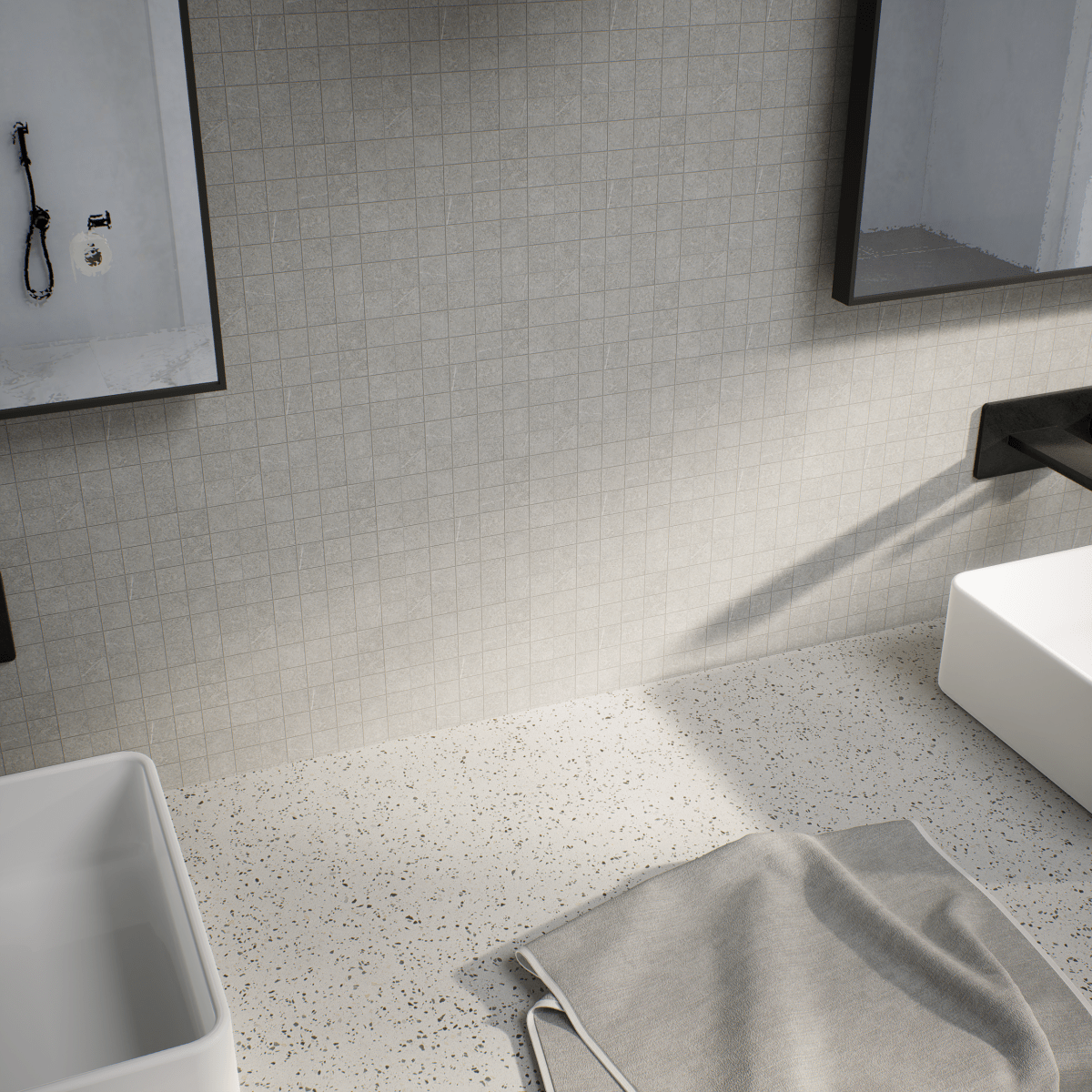 2 X 2 In Mjork Ash Matte Color Body Porcelain Mosaic - BUILDMYPLACE