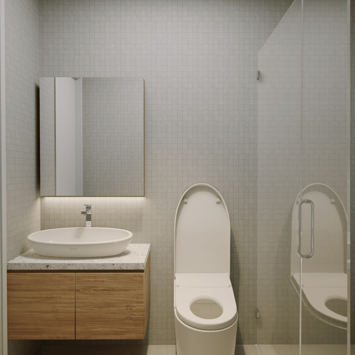 2 X 2 In Mjork Clay Matte Color Body Porcelain Mosaic - BUILDMYPLACE