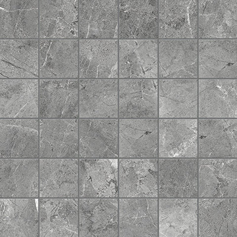 2 X 2 In Regency Carbon Matte Glazed Porcelain Mosaic