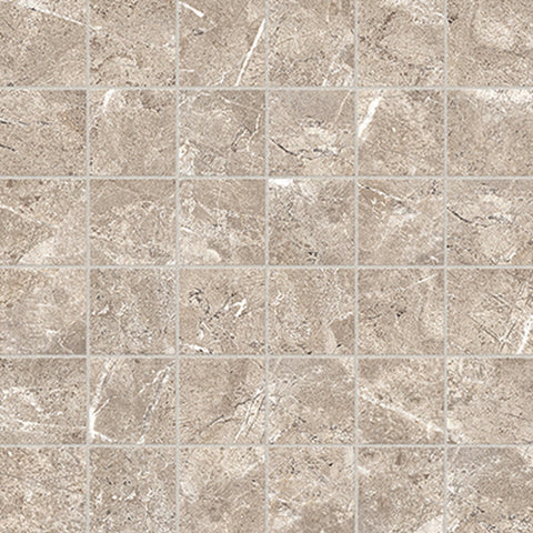 2 X 2 In Regency Sand Matte Glazed Porcelain Mosaic