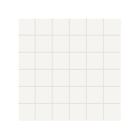 2 X 2 In Soho Canvas White Matte Glazed Porcelain Mosaic