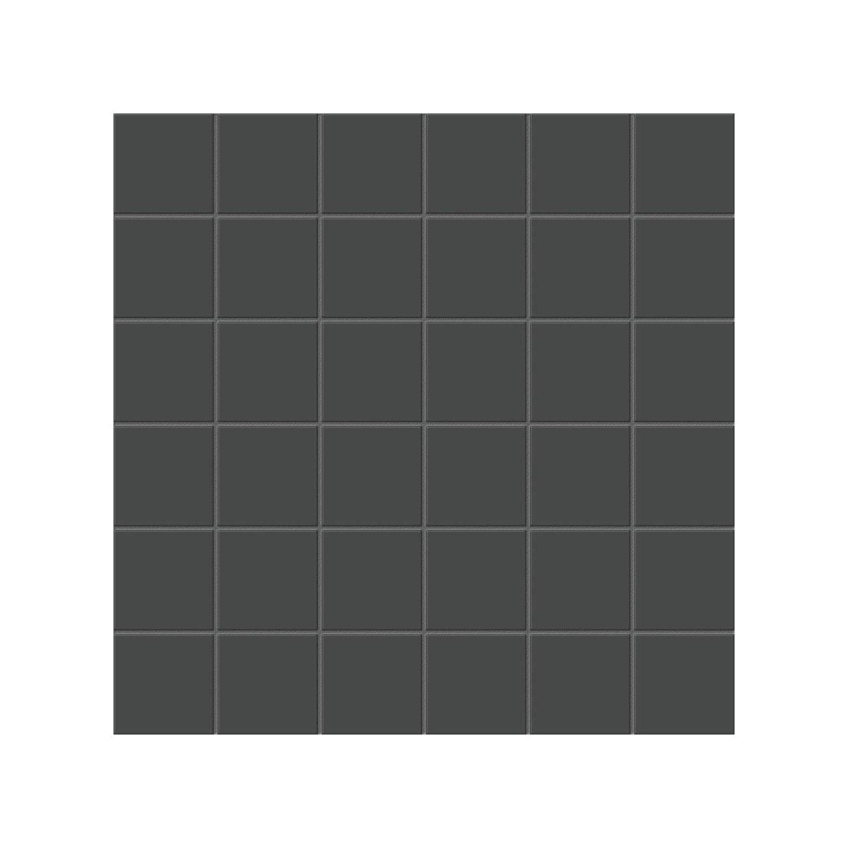 2 X 2 In Soho Retro Black Matte Glazed Porcelain Mosaic - BUILDMYPLACE