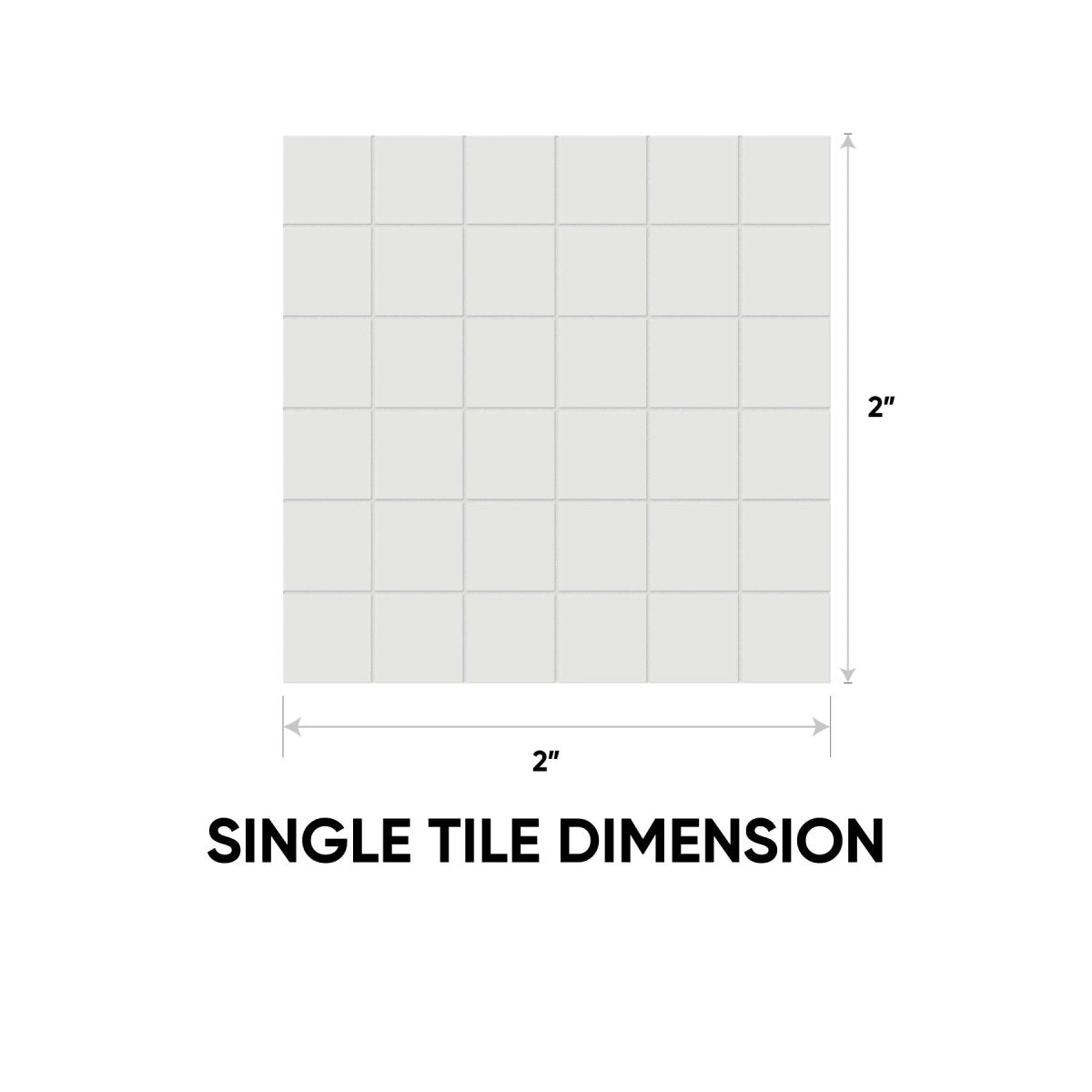 2 x 2 in. Soho Vintage Grey Matte Glazed Porcelain Mosaic - BUILDMYPLACE