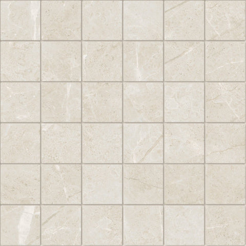 2 x 2 in. Torino Avorio Matte Glazed Porcelain Mosaic