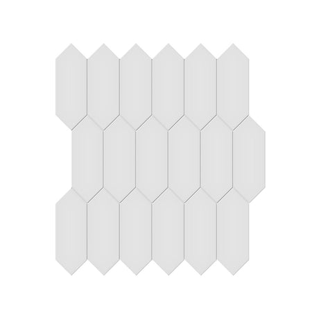 2 X 5 In Picket Soho Gallery Grey Matte Glazed Porcelain Mosaic - BUILDMYPLACE