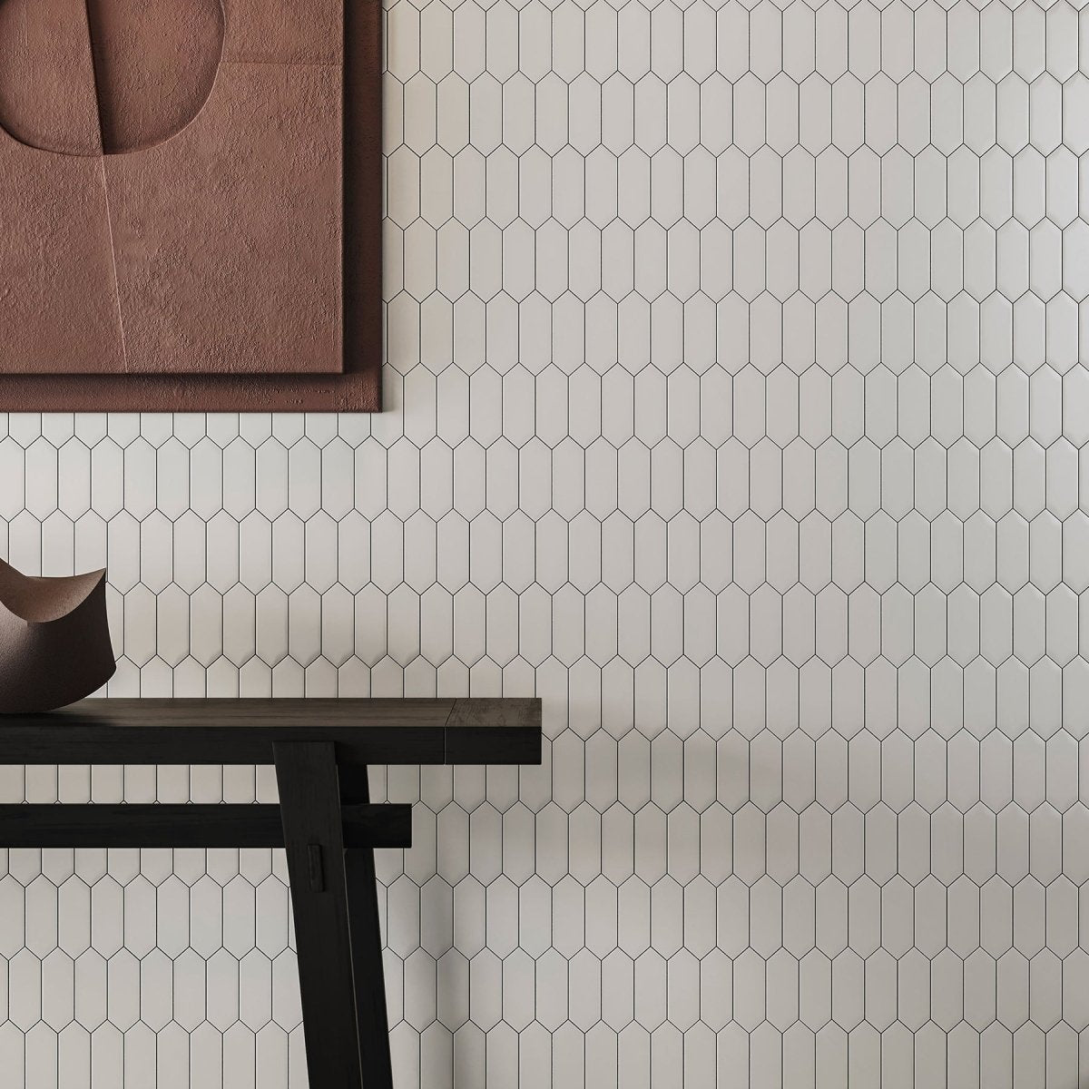 2 X 5 In Picket Soho Vintage Grey Matte Glazed Porcelain Mosaic - BUILDMYPLACE