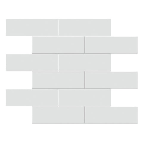 2 X 6 In Brick Soho Gallery Grey Matte Glazed Porcelain Mosaic