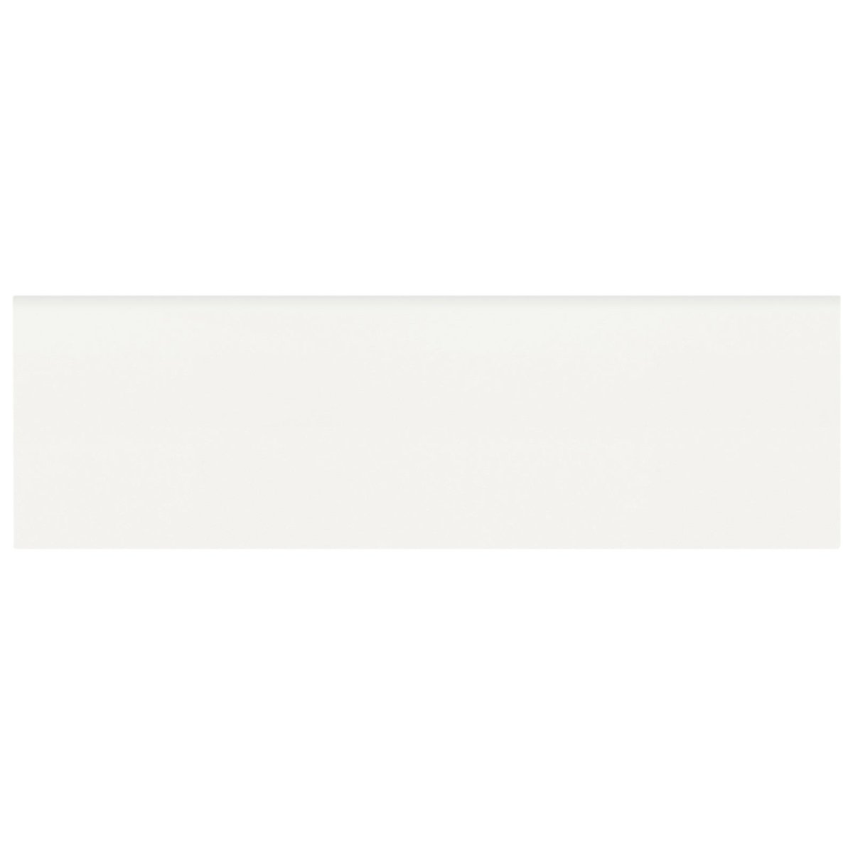 2 x 6 in Soho Canvas White Glossy Glazed Ceramic Bullnose - BUILDMYPLACE