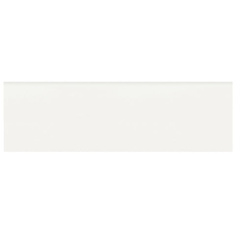 2 x 6 in Soho Canvas White Glossy Glazed Ceramic Bullnose