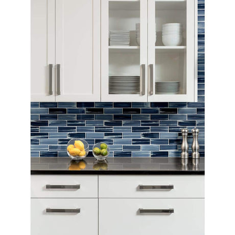 2" X 6" Oceania Azul Blue Glass Subway Brick Mosaic Wall Tile (9.8SQ FT/CTN) - BUILDMYPLACE