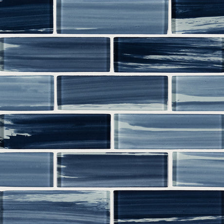 2" X 6" Oceania Azul Blue Glass Subway Brick Mosaic Wall Tile (9.8SQ FT/CTN) - BUILDMYPLACE