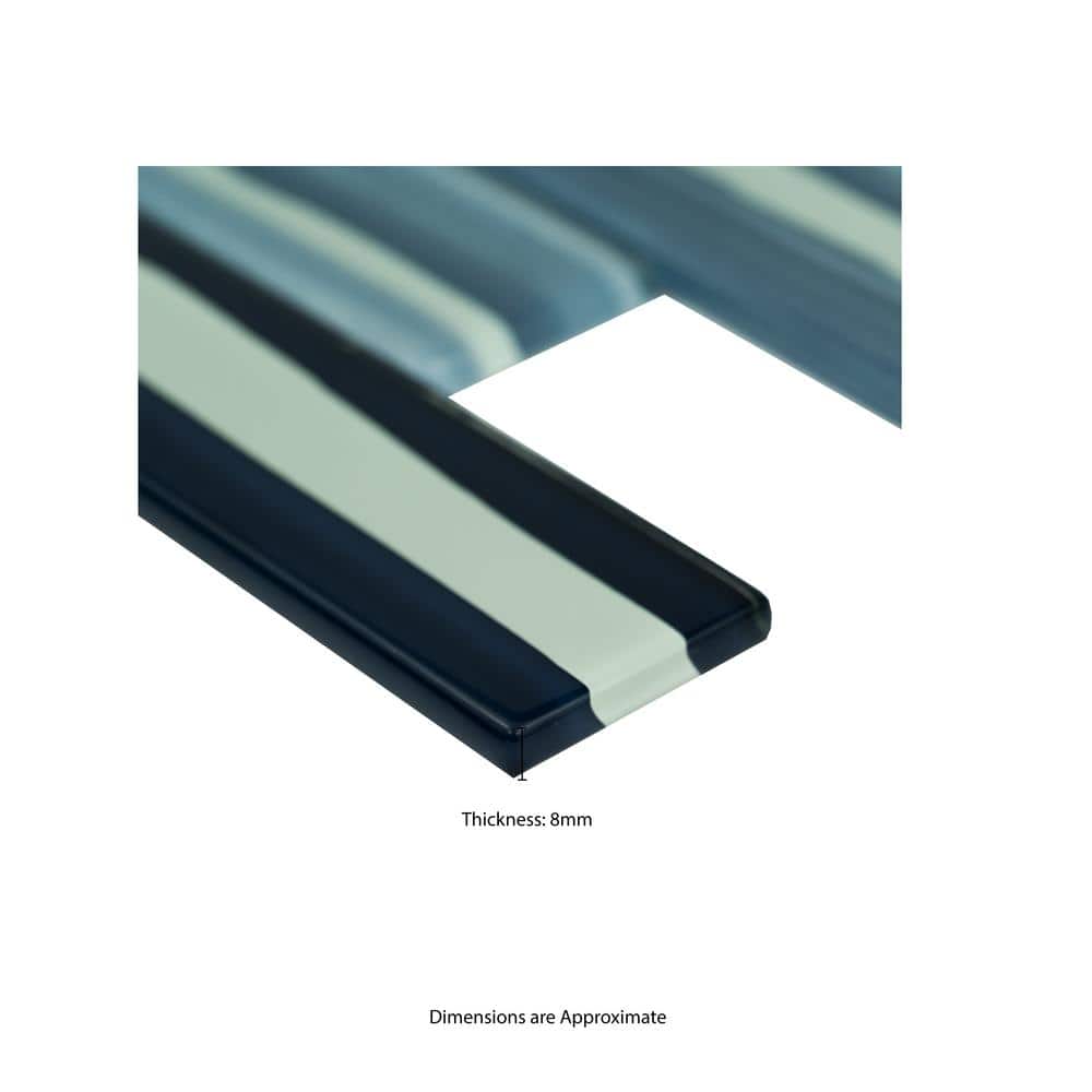 2" X 6" Oceania Azul Blue Glass Subway Brick Mosaic Wall Tile (9.8SQ FT/CTN) - BUILDMYPLACE