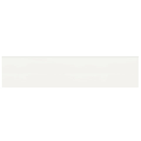 2 X 8 In Soho Canvas White Matte Glazed Ceramic Bullnose