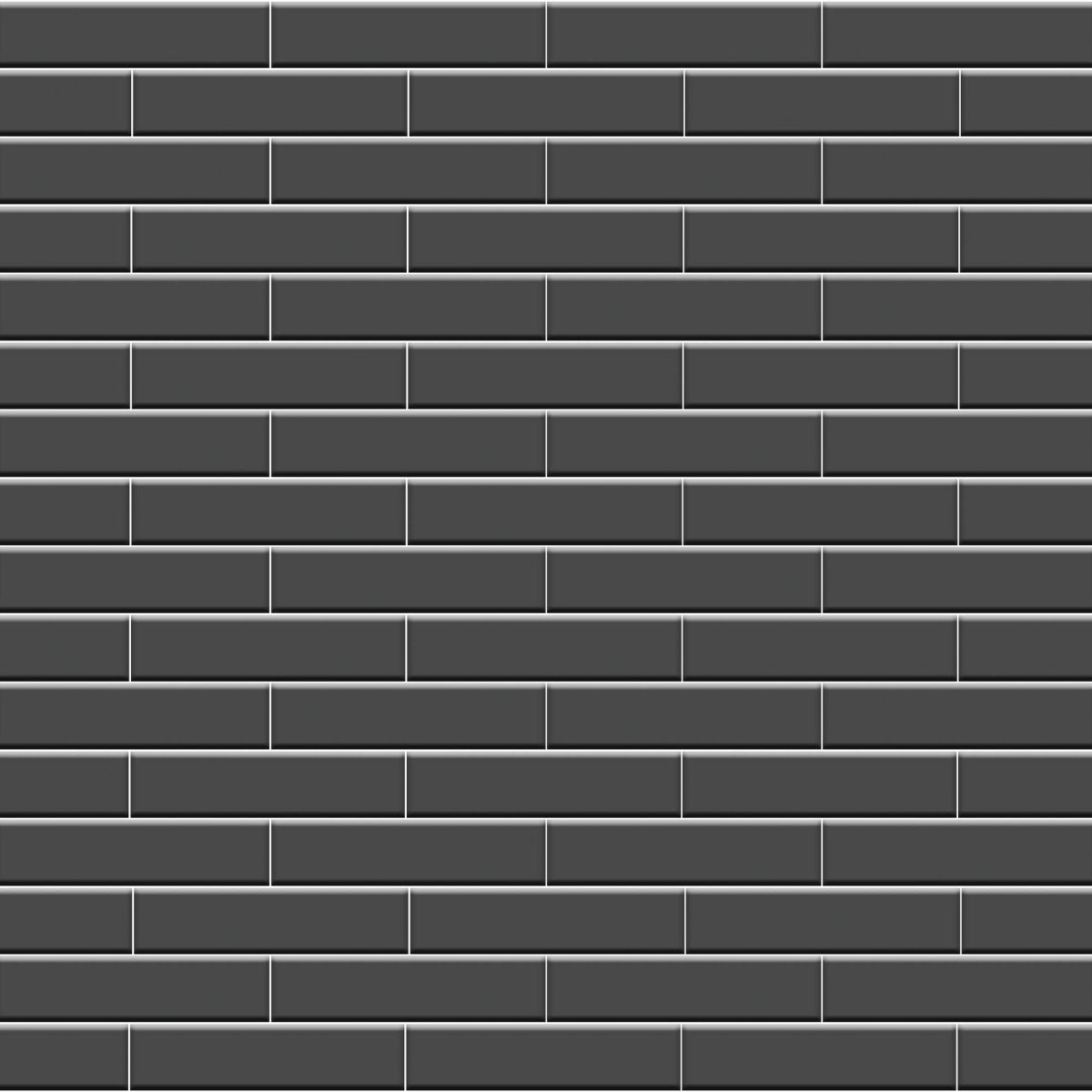 2 x 8 in. Soho Retro Black Glossy Glazed Ceramic Bullnose Trim - BUILDMYPLACE