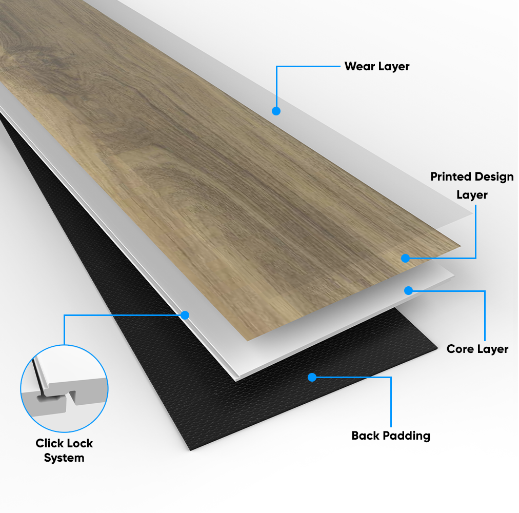 Shaw Floorte Classic Pantheon HD Plus 2001V-00587, Fiano Float/Glue Down WPC Flooring Plank,  7" x 48" x 8mm (18.91SQ FT/ CTN)