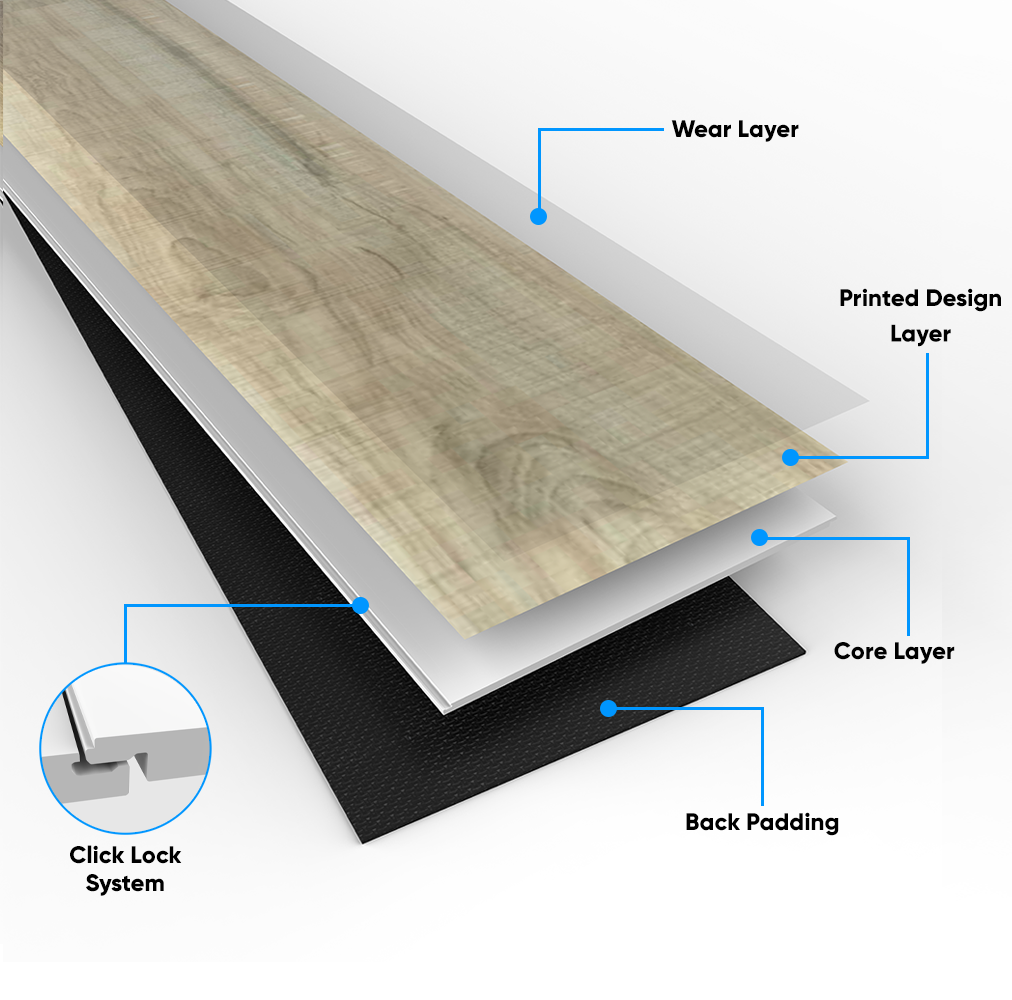 Shaw Floorte Pro Anvil Plus 2032V-00295, Chatter Oak SPC Rigid Core Vinyl Plank Flooring, 7" x 48" x 4.4mm Thickness (27.73SQ FT/ CTN)