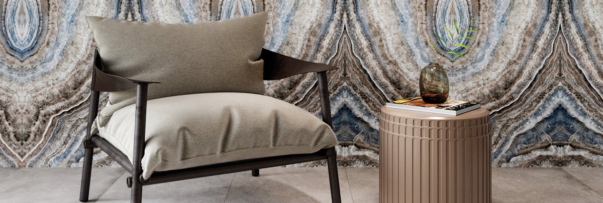 24 In. X 48 In. New Zenith Bookmatch Blue Polished - Porcelain - Wall & Floor Tile (15.50 Sqft/Case) - BUILDMYPLACE