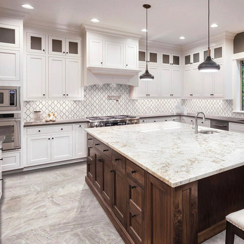 24 x 48 in. Mayfair Volakas Grigio Polished Rectified Glazed Porcelain Tile