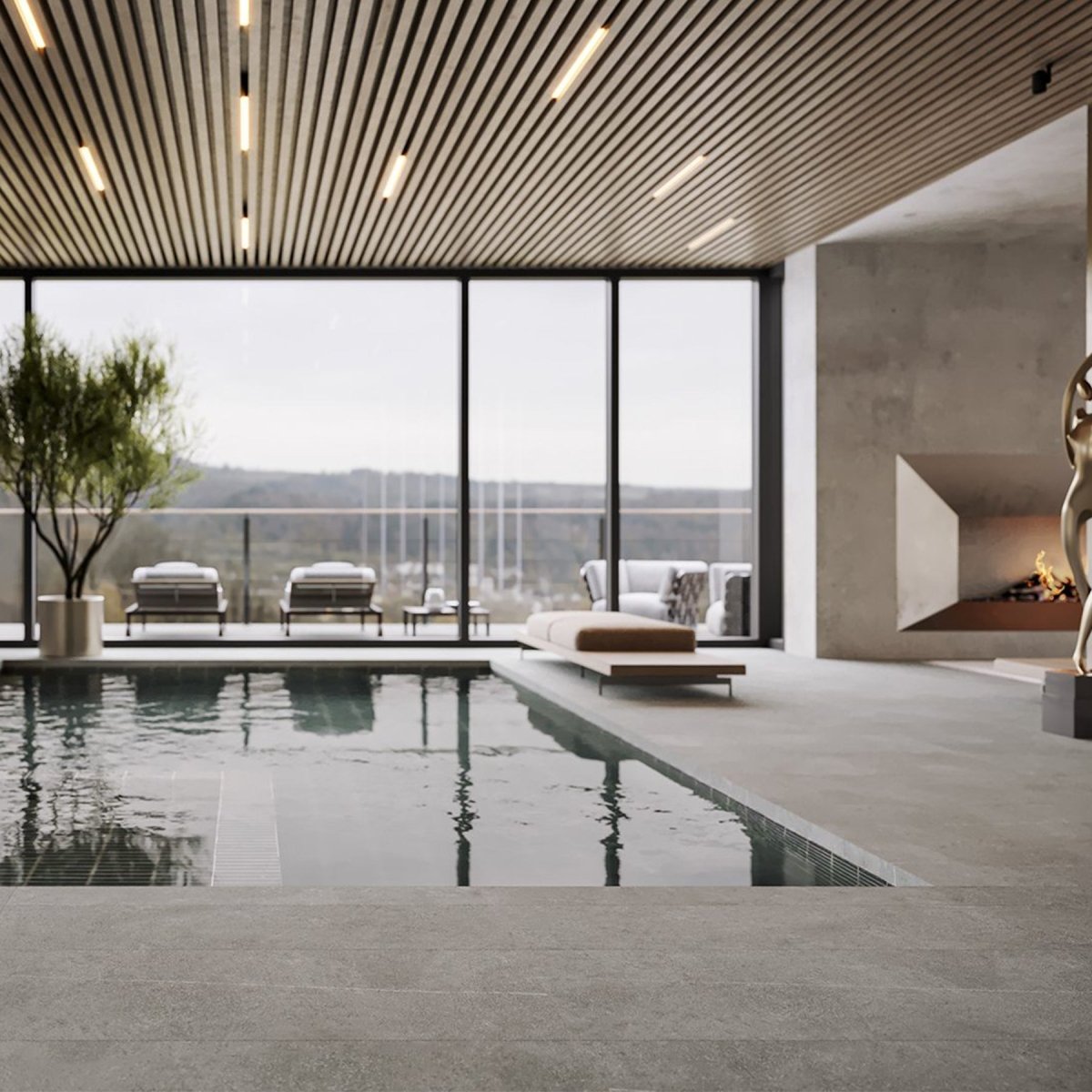 24 x 48 in Mjork Clay Matte Rectified Color Body Porcelain Tile
