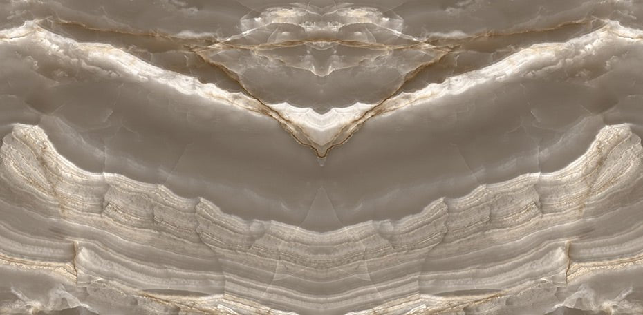24" x 48" New Onyx Opera Anthracite Bookmatch White Polished Wall & Floor Tile - BUILDMYPLACE