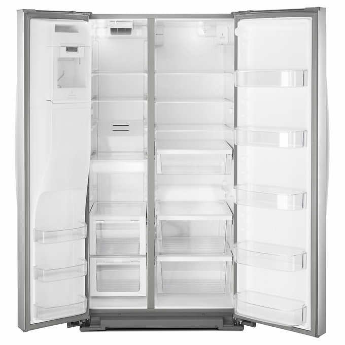 28 cu. ft. Side by Side Refrigerator in Fingerprint Resistance Stainless Steel With Exterior Ice With EveryDrop Filtration - BUILDMYPLACE