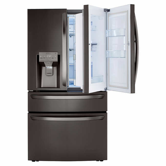29.5 cu. ft. Wi Fi Enabled Door in Door Refrigerator With Craft Ice In Black Stainless Steel - BUILDMYPLACE