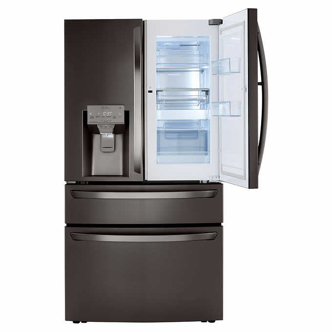 29.5 cu. ft. Wi Fi Enabled Door in Door Refrigerator With Craft Ice In Black Stainless Steel - BUILDMYPLACE