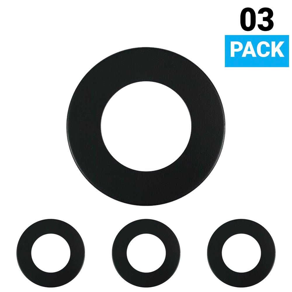 2.95" Magnetic Trim For Under Cabinet LED Puck Lights - 3 Pack - Black - BUILDMYPLACE