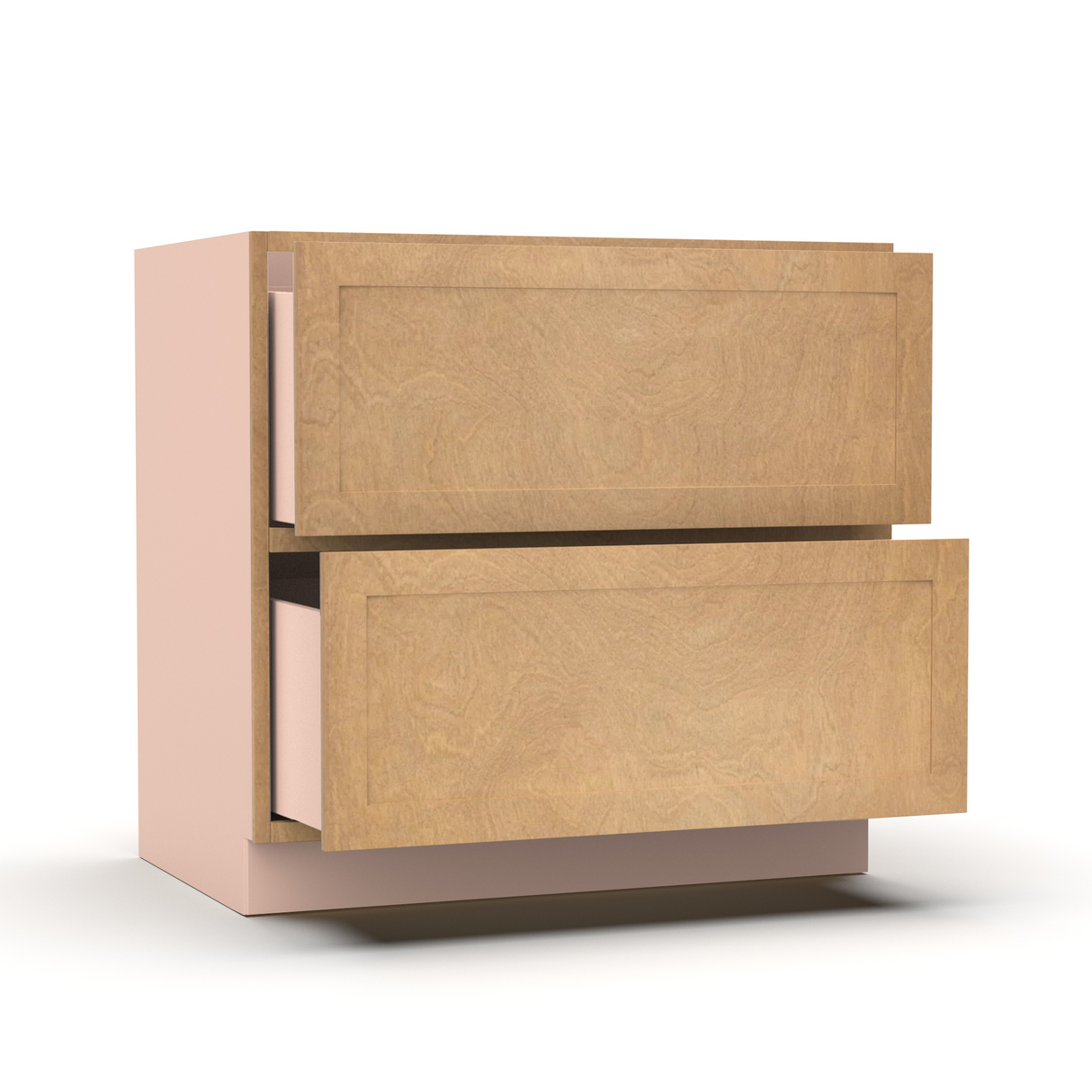 Liberty Shaker Karamel - 36 Inch Double Drawer Base Cabinet - 36" Width x 34.5" Height x 24" Depth