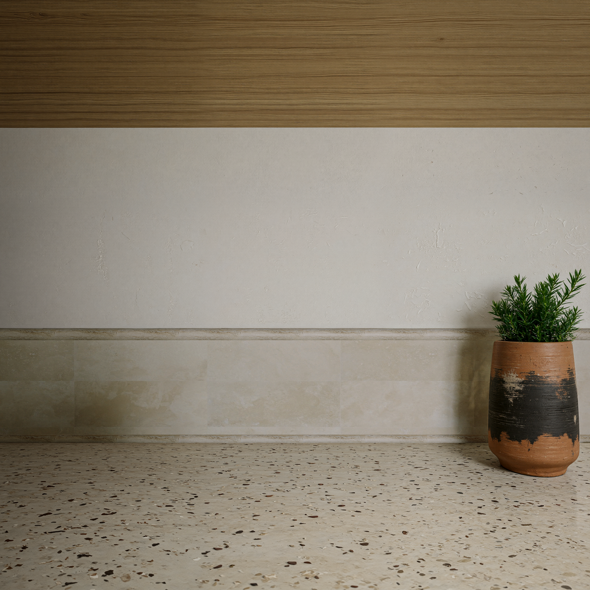 5/8 x 12 in Picasso Honed Travertine Pencil