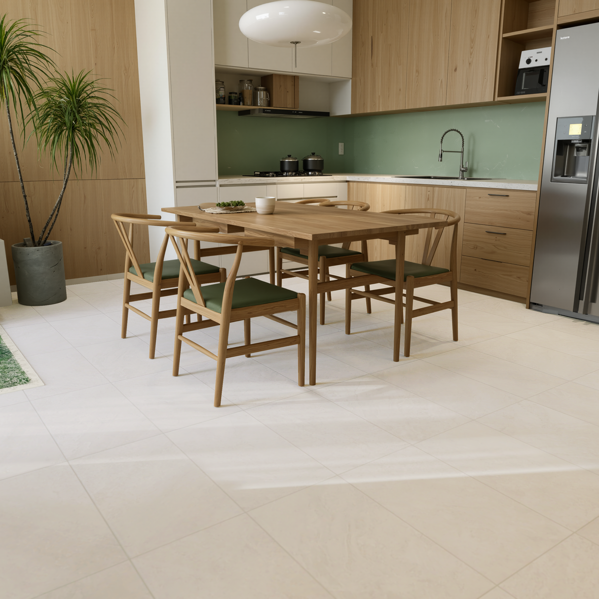 12 X 24 In Lumino Ivory Matte Pressed Glazed Porcelain Tile