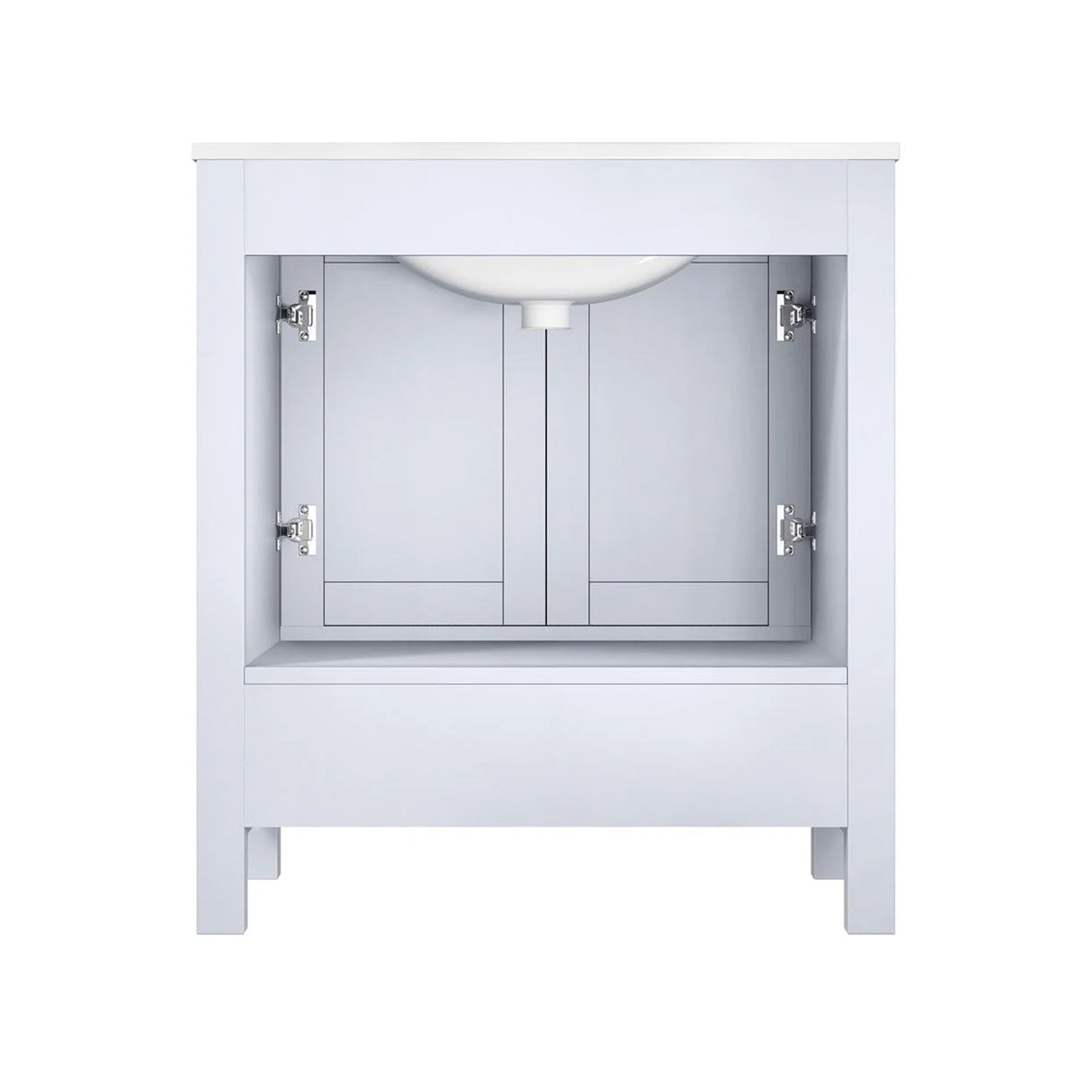 Jacques 30 in. Bathroom Freestanding Bathroom Vanity With Undermount Ceramic Sink, White Carrara Marble