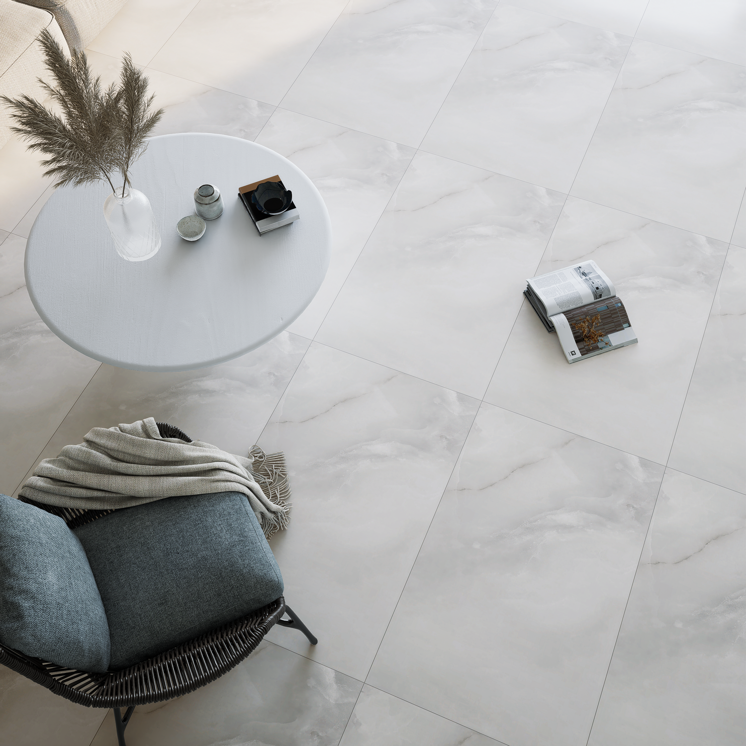 12 x 24 in Lumino Onyx Heritage Texture Pressed Glazed Porcelain Tile