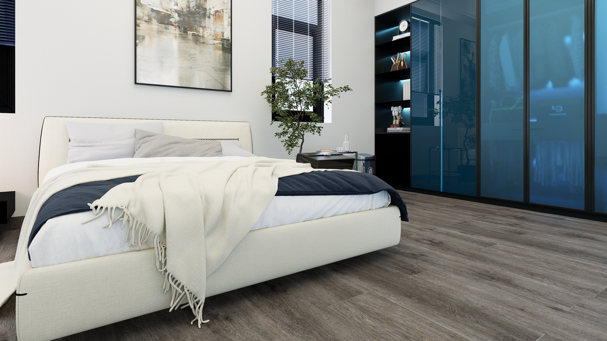 SPC Flooring - Click Lock Floating - Stone Anchor - 7" x 48" x 6mm - 20 mil Wear Layer - Grande Collections (23.64SQ FT/ CTN)