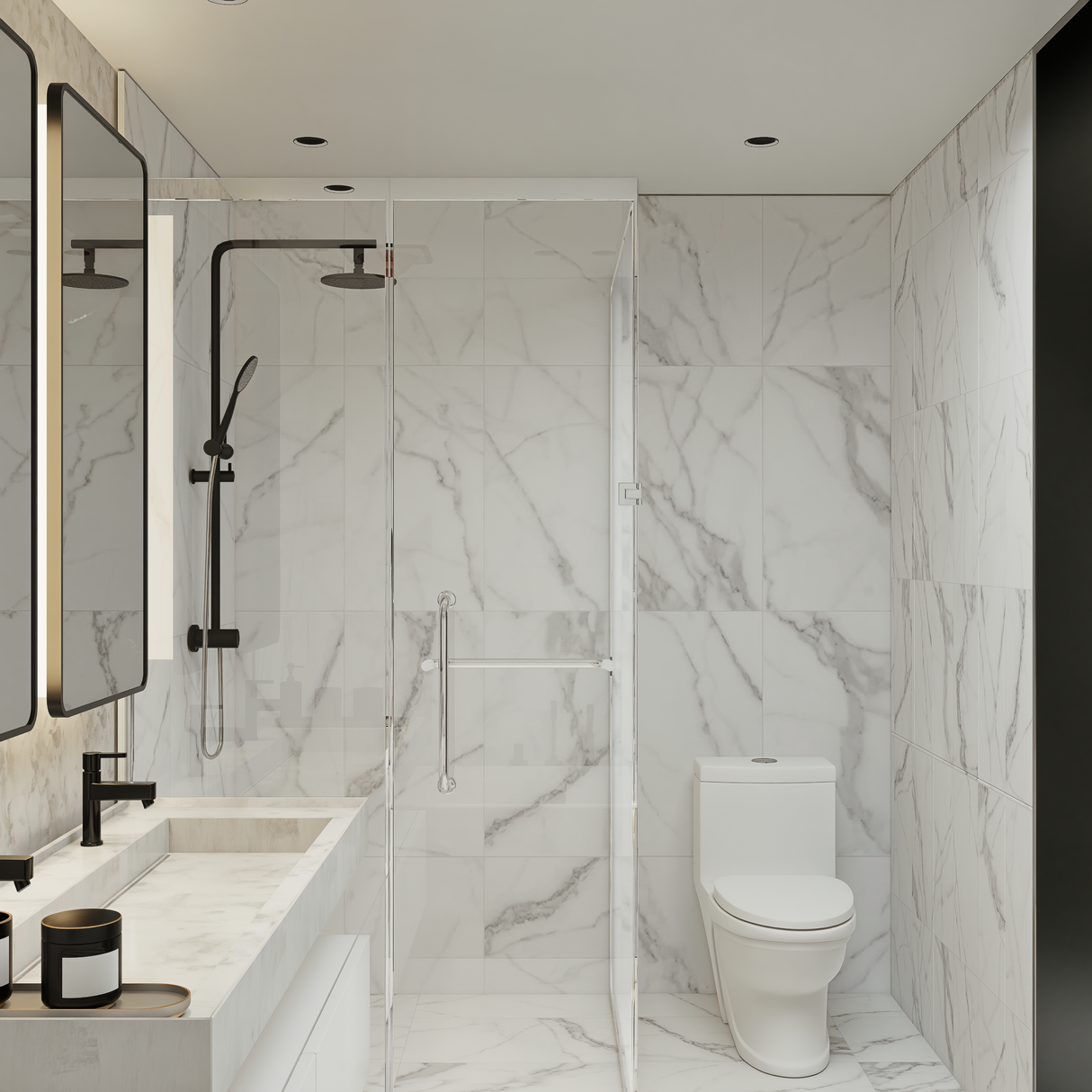 12 x 24 in Lumino Statuario Matte Pressed Glazed Porcelain Tile