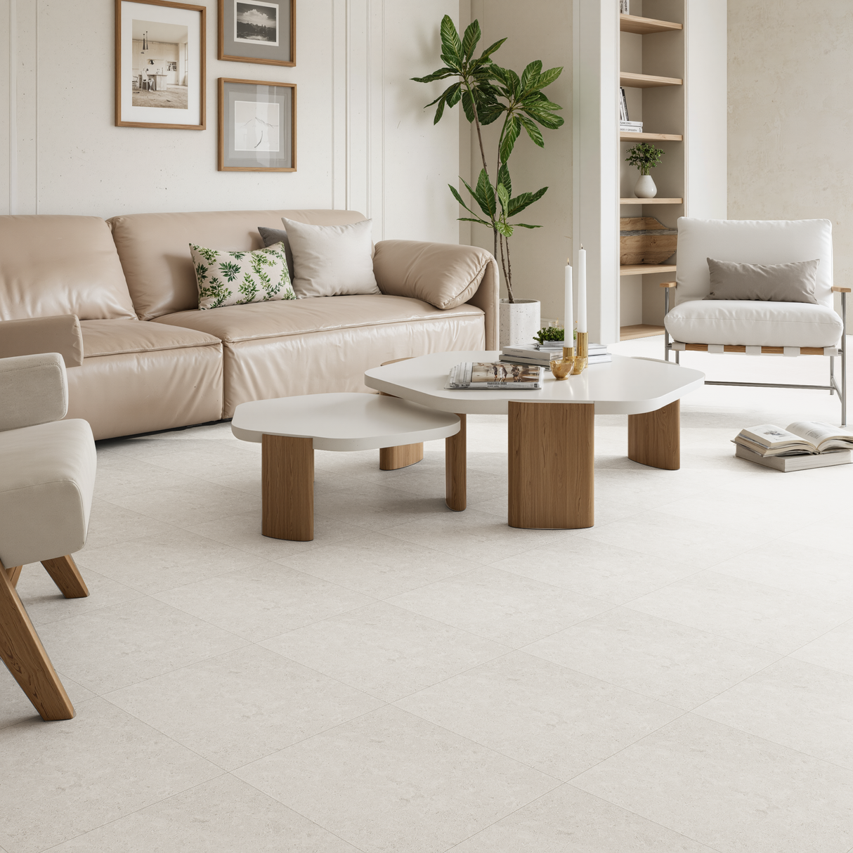13 x 13 in Coliseo Pearl Matte Pressed Glazed Porcelain Tile