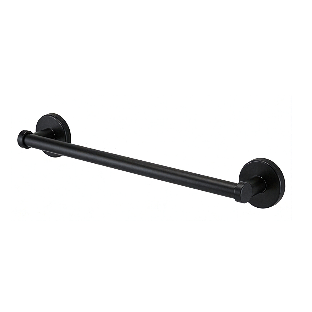 Ivanees 4-Piece Bathroom Accessories Set in Matte Black Finish – Stainless Steel Robe Hook, Towel Ring, Toilet Paper Holder & Towel Bar