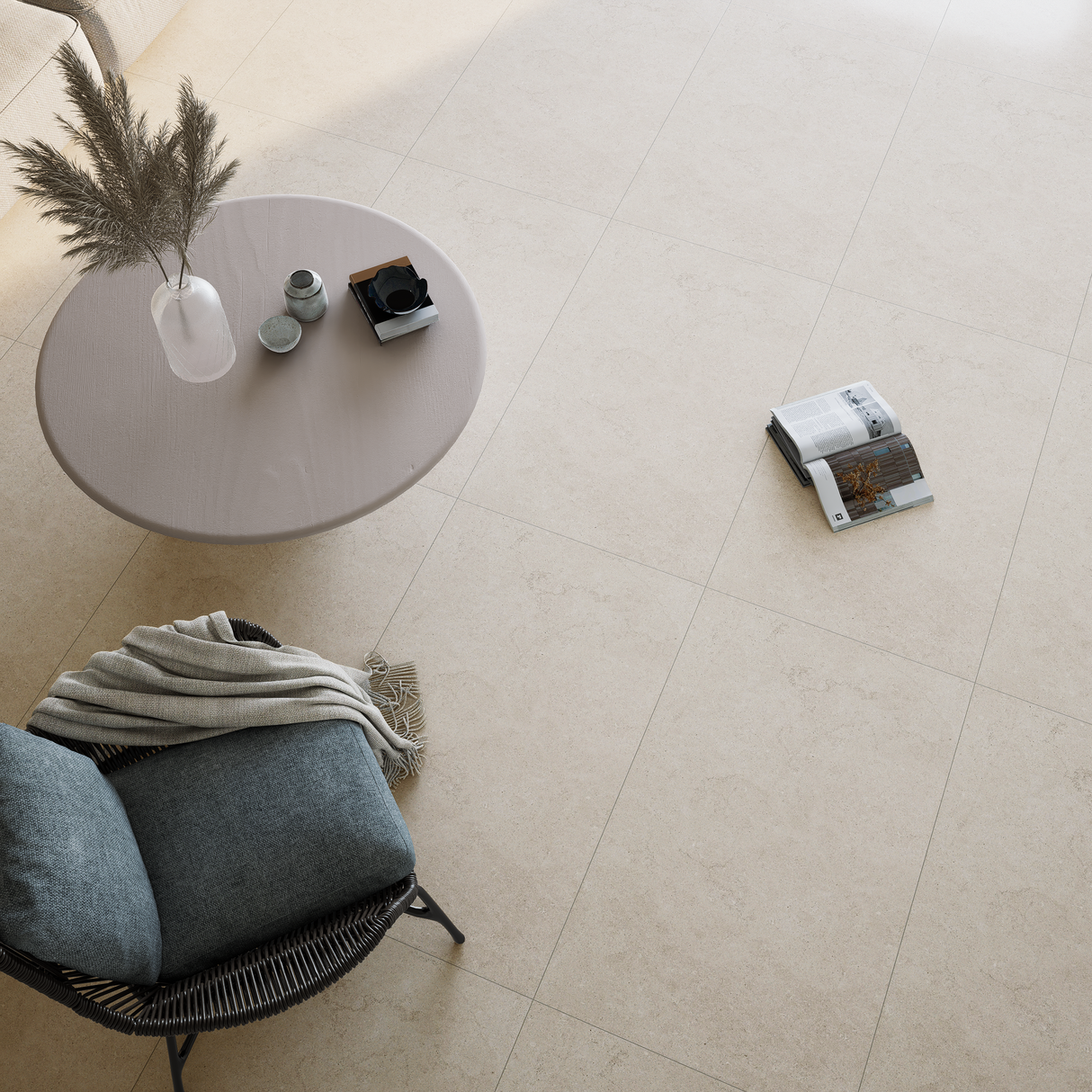 12 X 24 In Lumino Dune Heritage Texture Pressed Glazed Porcelain Tile