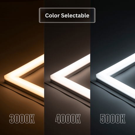 2x4 FT LED T - Bar Panel Light, 40W/50W/60W Wattage Adjustable, 3000K/4000K/5000K CCT Changeable, Dimmable, 6600LM, ETL & DLC Listed, Perfect For Offices, Schools, Hospitals - BUILDMYPLACE