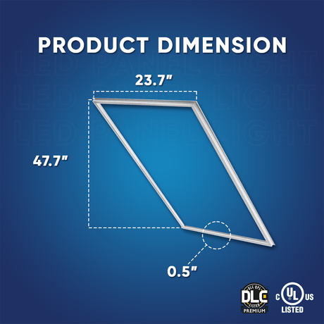 2x4 FT LED T - Bar Panel Light, 40W/50W/60W Wattage Adjustable, 3000K/4000K/5000K CCT Changeable, Dimmable, 6600LM, ETL & DLC Listed, Perfect For Offices, Schools, Hospitals - BUILDMYPLACE