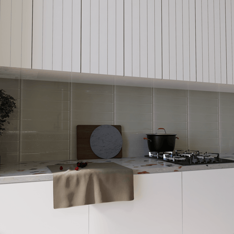3 X 12 In Element Earth Dark Colors Glass Tile - BUILDMYPLACE