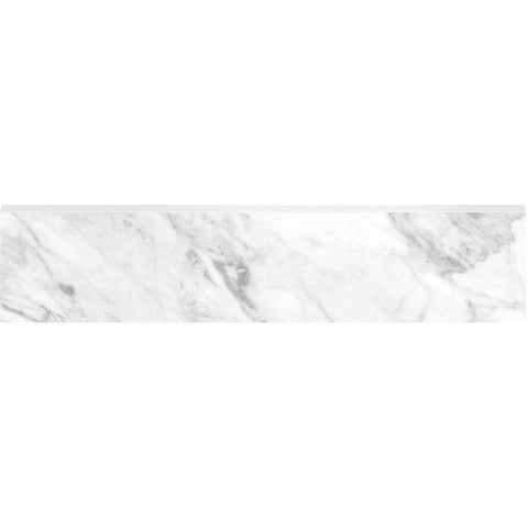 3 x 12 in La Marca Statuarietto Honed Glazed Porcelain Bullnose