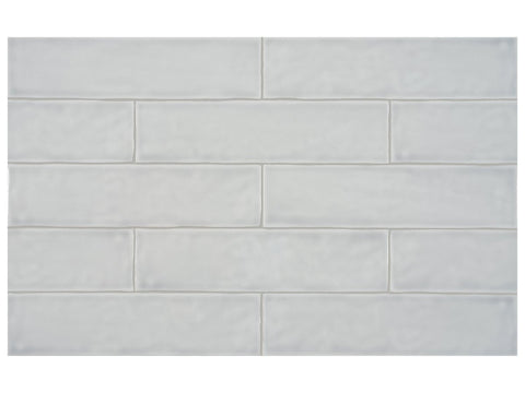 3 x 12 in Teramoda Silver Glossy Pressed Glazed Ceramic Tile