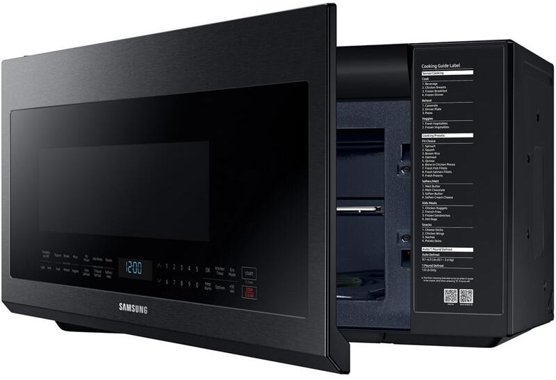 30 Inch Over the Range Microwave Oven With 2.1 cu. ft. Capacity, Auto Cook Options In Black Stainless Steel - BUILDMYPLACE